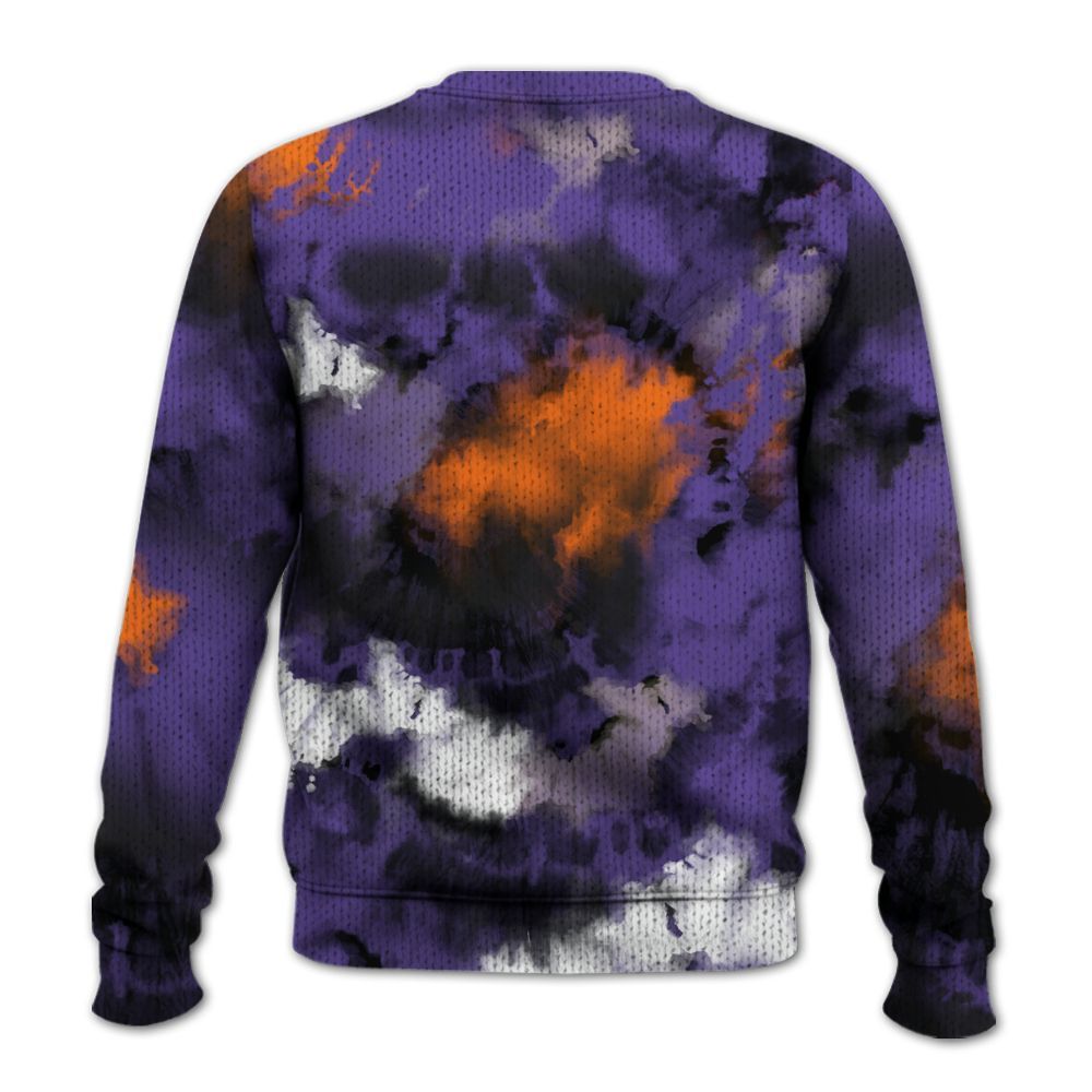 Knitted Sweater To Match Air Max Waffle SP Voltage Purple - God Blessed Tie Dye