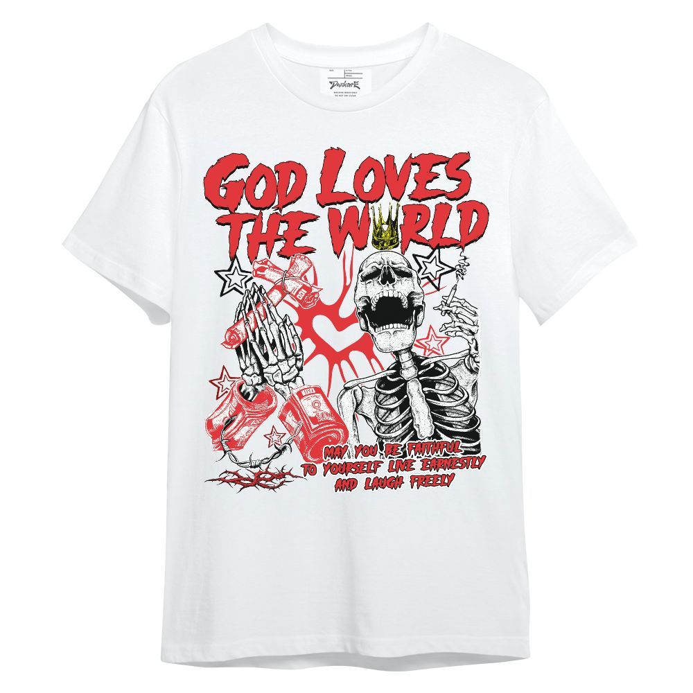 Shirt To Match Chile Red 9s - God Loves The World Unisex Shirt