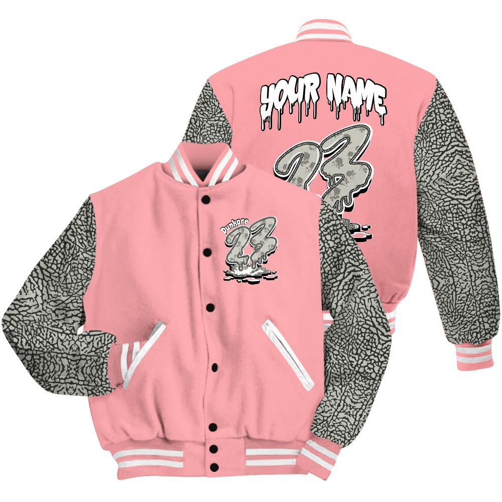 Varsity Jacket To Match Retro Wings 3s - Custom Name 23 Drip All Over Print