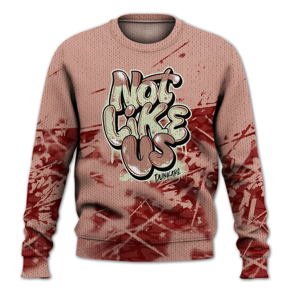 Knitted Sweater To Match Valentines Day 3s - None Like Us Graphic