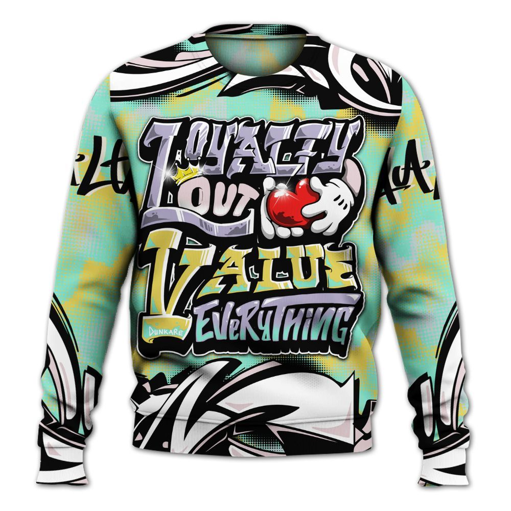Sweatshirt To Match Dunk Low Easter 2026 - Loyalty Out Value Graffiti All Over Print