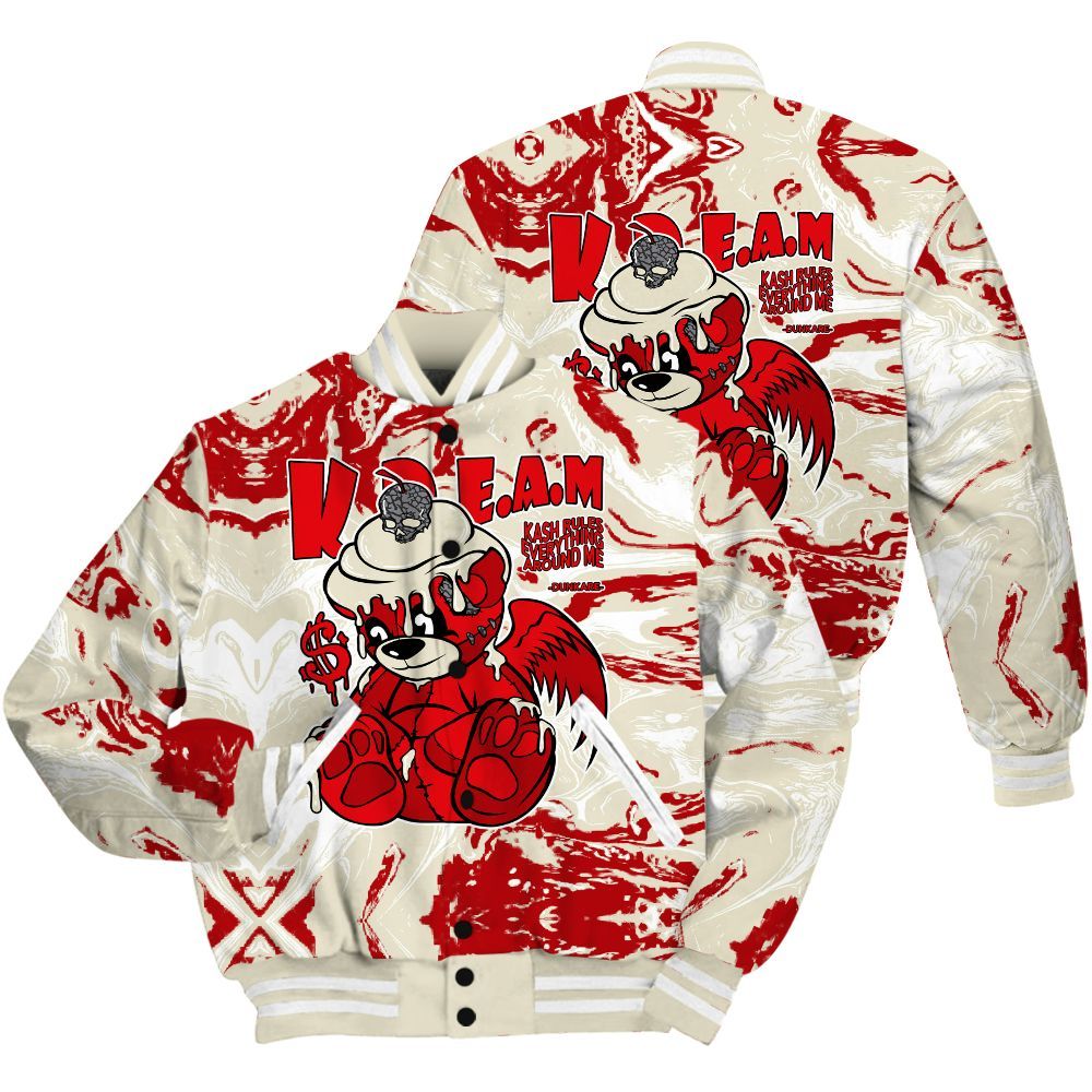 Varsity Jacket To Match Cement Grey 3s Shirt - Loot Bear Liquid All Over Print