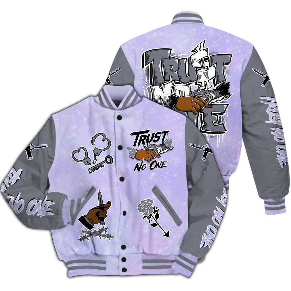 Varsity Jacket To Match Zen Master 4s - Trust No One Dripping All Over Print