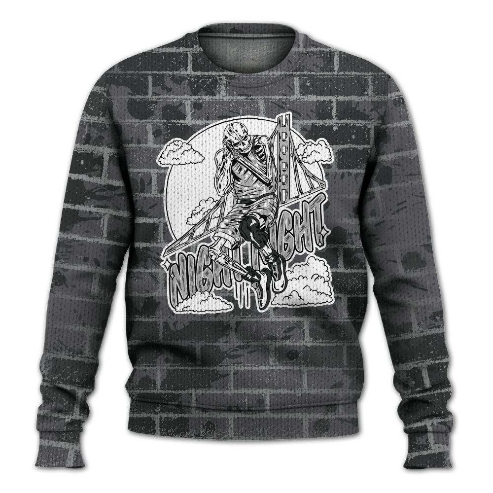 Knitted Sweater To Match White Thunder 4s - Seeya Skeleton Brick