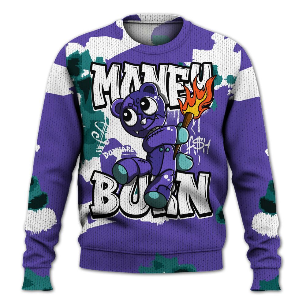 Knitted Sweater To Match Low Hornets 1s - Money Burn Retro