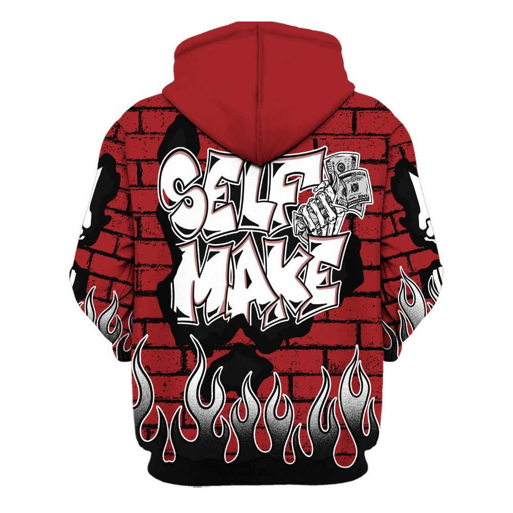 Hoodie To Match Alternate Flu Game 12s Shirt - Self Make Skeleton Crashed All Over Print