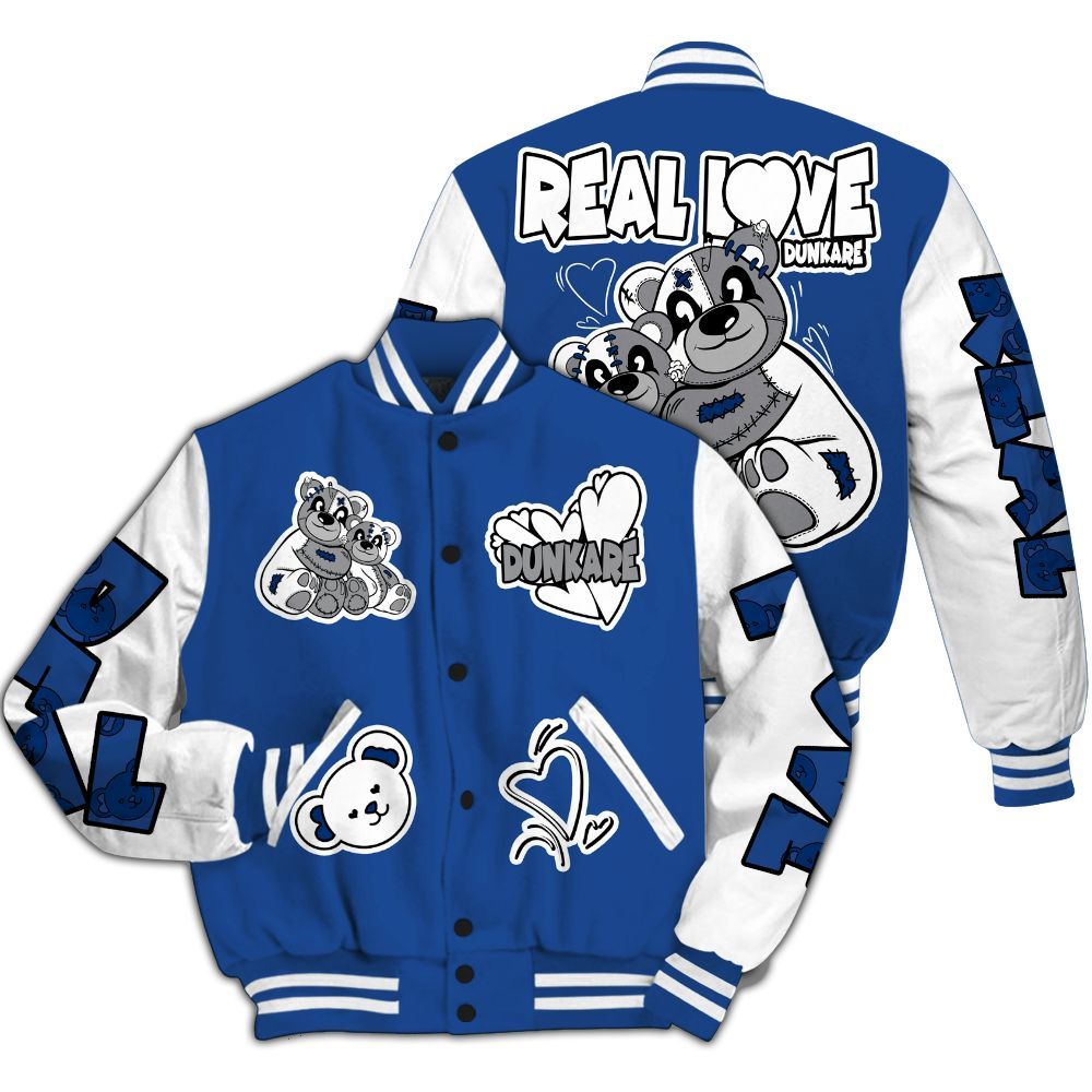 Varsity Jacket To Match High OG True Blue 1s - Sincere Fondness Bear All Over Print