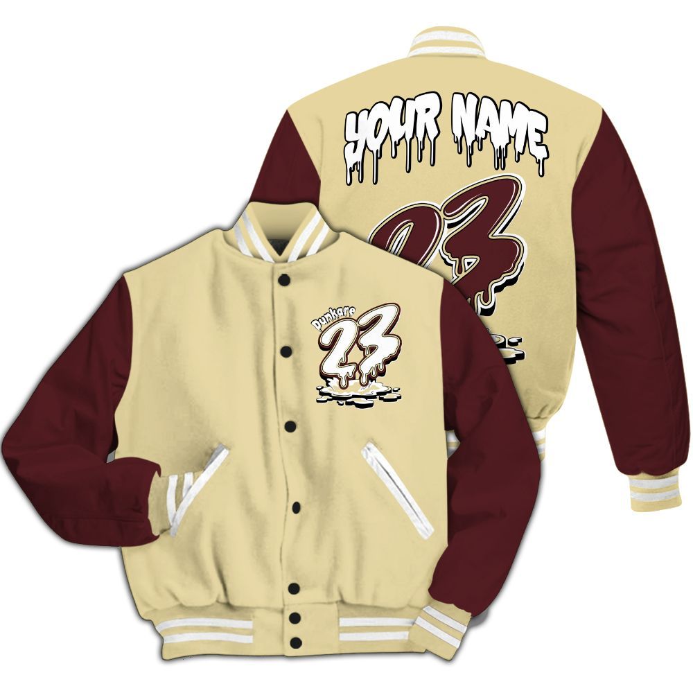 Varsity Jacket To Match Women Phantom 12s - Custom Name 23 Drip All Over Print