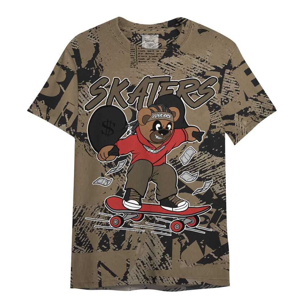 Shirt To Match Olive 9s - Skaters Bear Abstract Graffiti Shirt Unisex