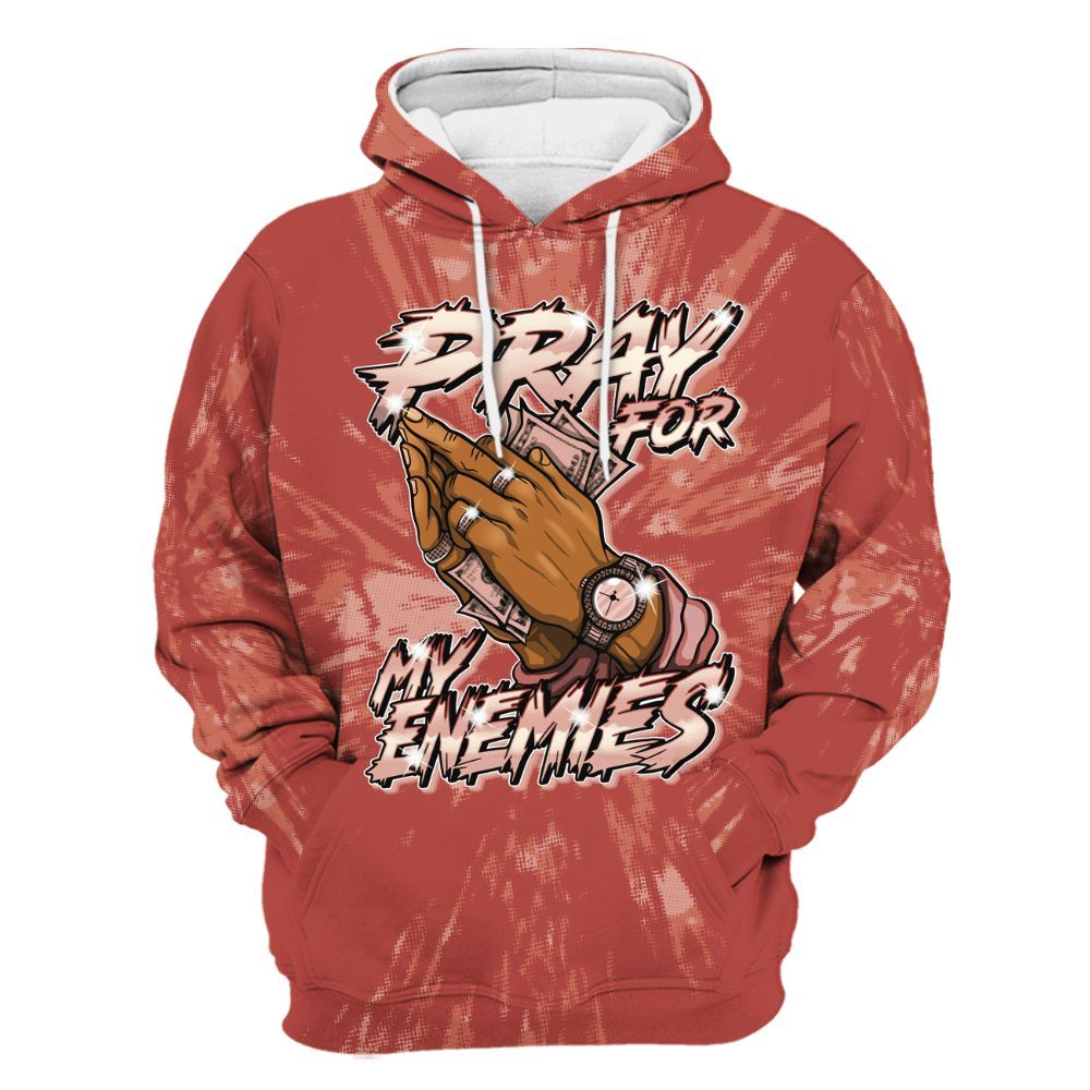 Hoodie To Match Dune Red 13s - Prayed For Enemies Graphic Luxury All Over Print