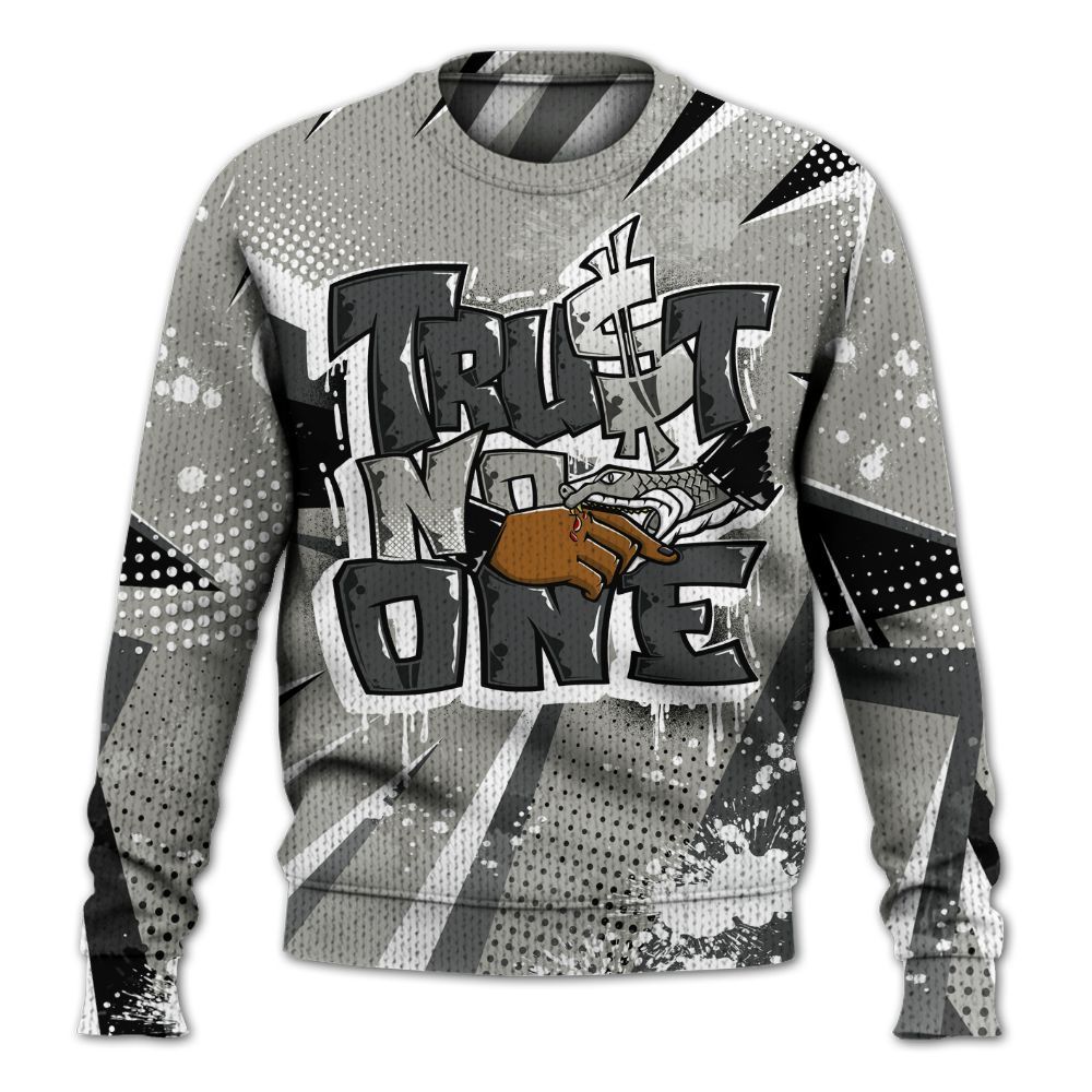 Knitted Sweater To Match High Satin Shadow 1s - Poly Trust No One Dripping