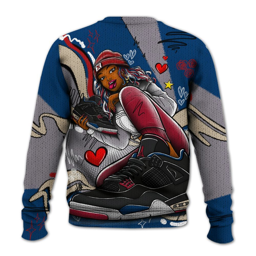 Sweater To Match Rare Air 4s - Sneaker Girl With Shoes Graphic