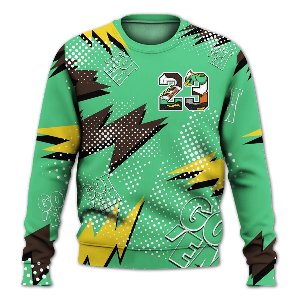 Sweatshirt To Match SB Dunk Low Tourmaline Shirt, 23 Custom Name 5s All Over Print