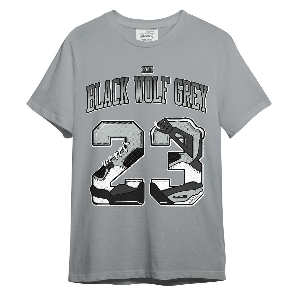 Shirt To Match Black Wolf Grey 12s - Number 23 Dirty 4s Unisex Shirt