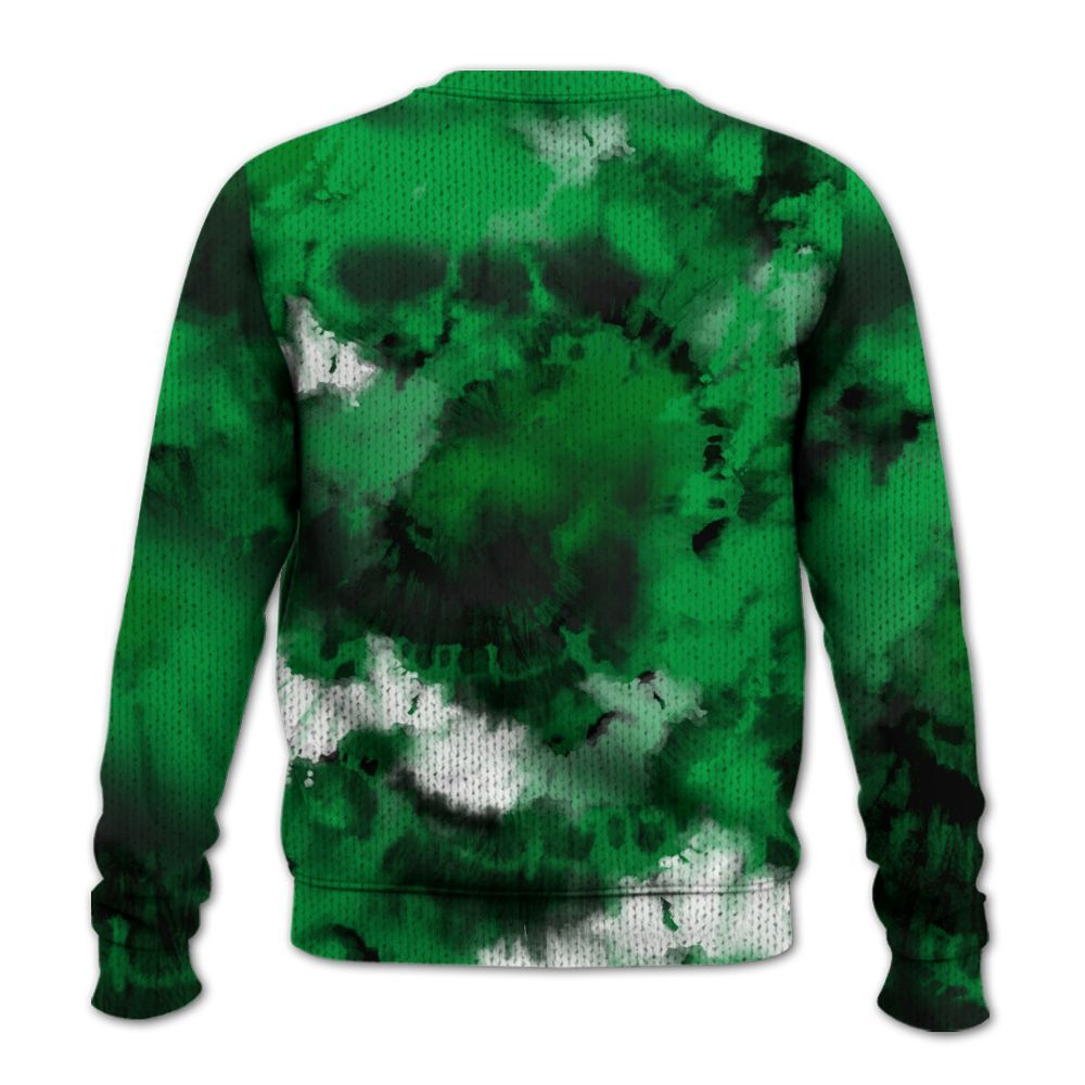 Knitted Sweater To Match Low Lucky Green 1s - SNEAKER Girl Money Drip Tie Dye