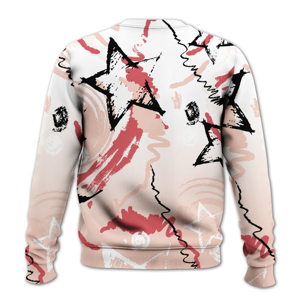 Sweatshirt To Match Washed Coral 2s Shirt, Grind Shine Later Drip All Over Print