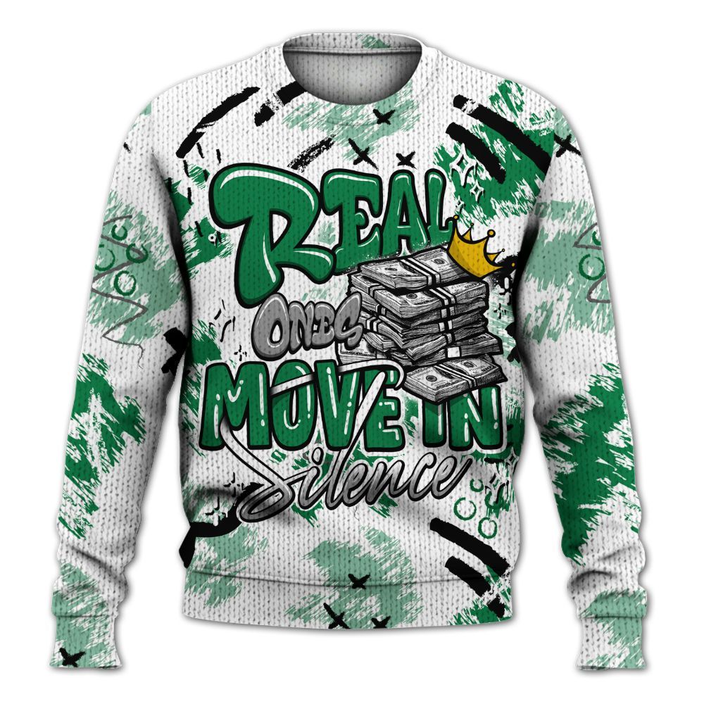 Knitted Sweater To Match Pine Green 13s - Real Ones Move In Streetwear