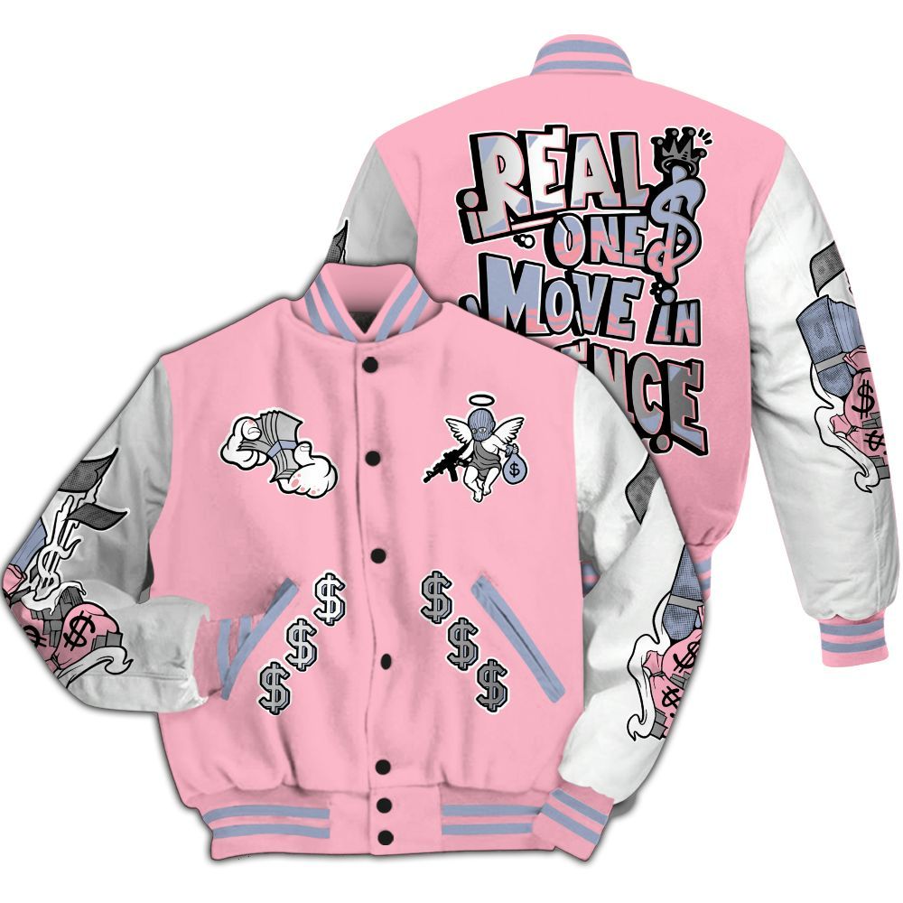 Varsity Jacket To Match Retro 35th Anniversary 5s - Ones Move In Silence Graphic All Over Print