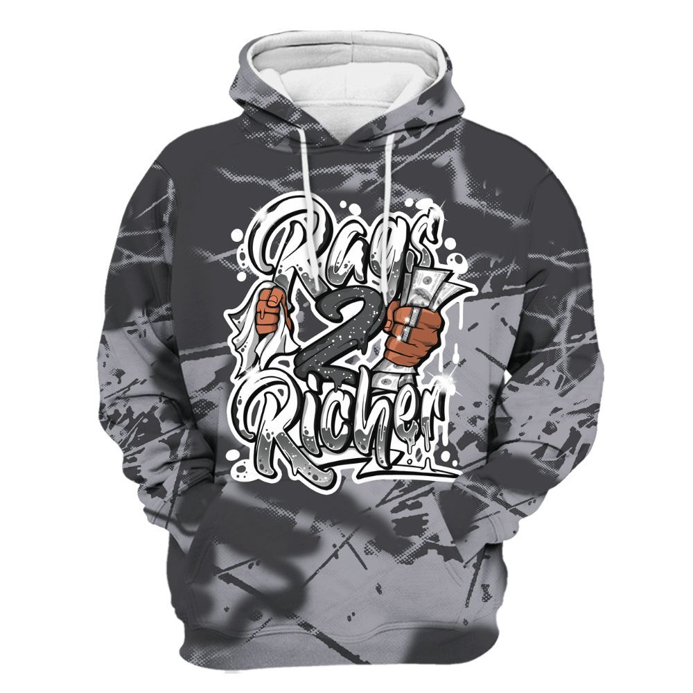 Hoodie To Match Fear 4s - Rag 2 Rich Graphic All Over Print