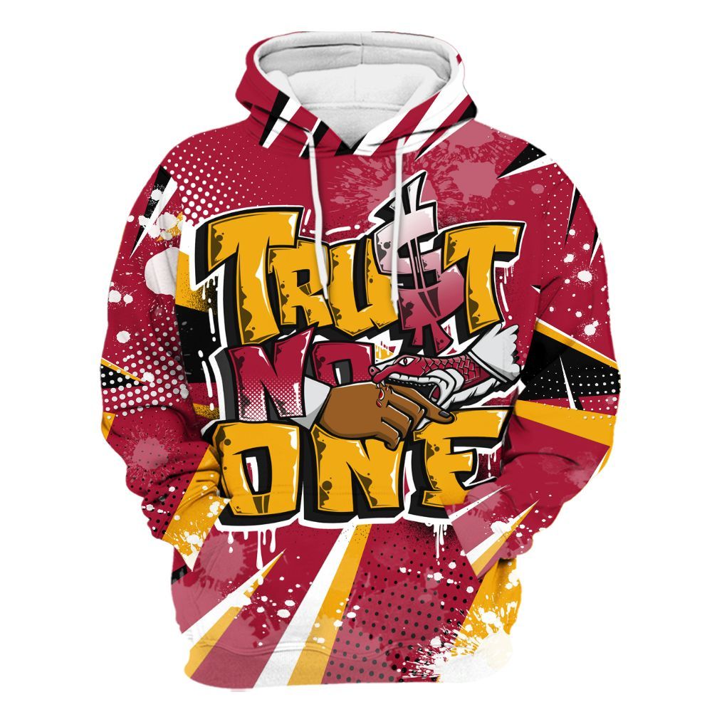 Hoodie To Match Cardinal 7s - Poly Trust No One Dripping All Over Print