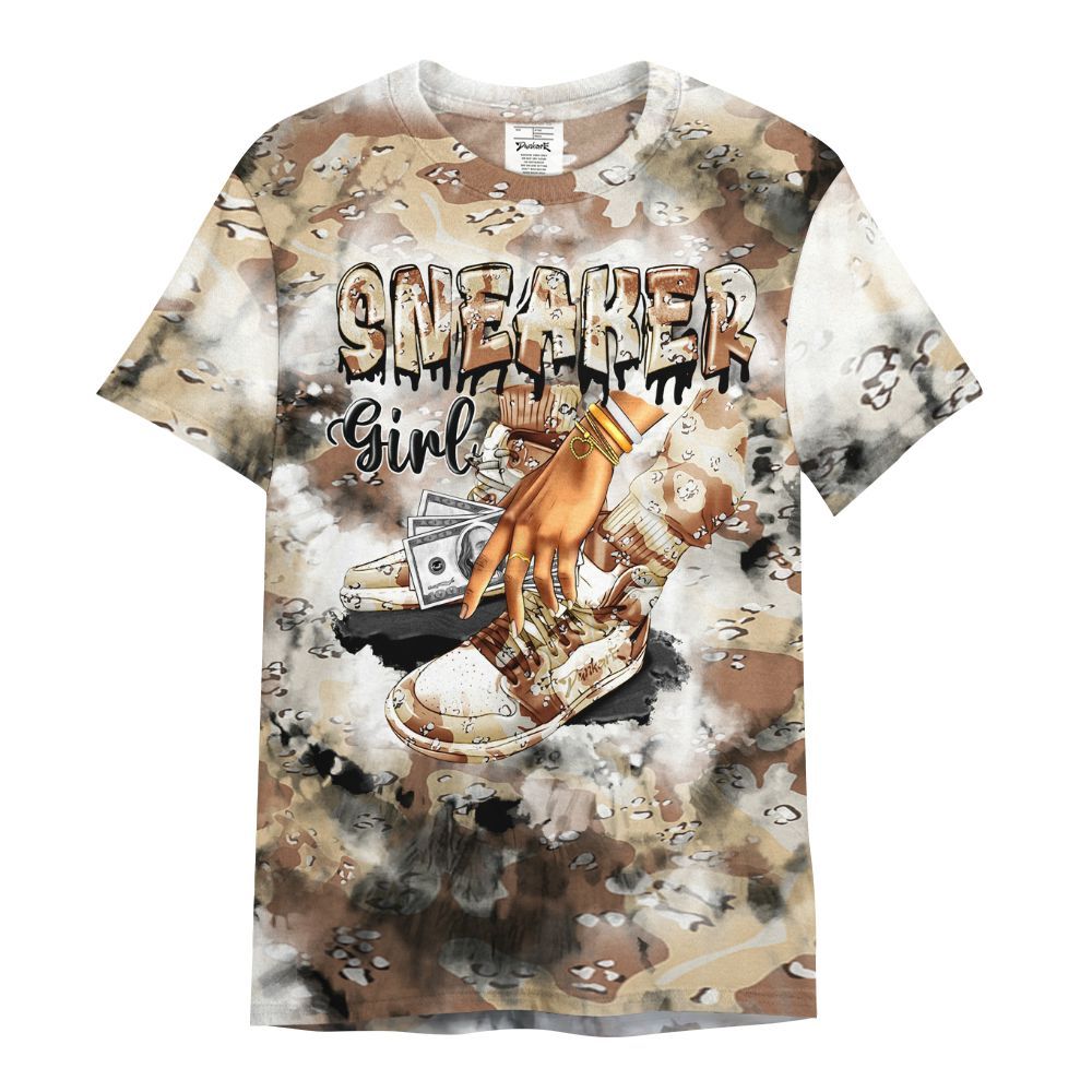 Shirt To Match Desert Camo 3s - SNEAKER Girl Money Drip Tie Dye All Over Print