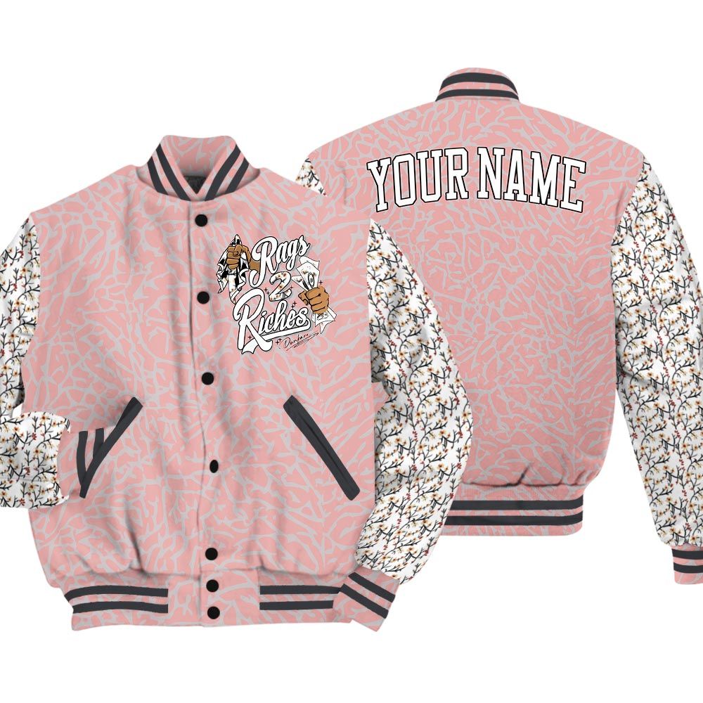 Varsity Jacket To Match Varsity Streetwear Custom Name Rag 2 Riches, Red Stardust 3s T-Shirt, Sneaker Red Stardust 3s Baseball Varsity Jacket 1604 NCT