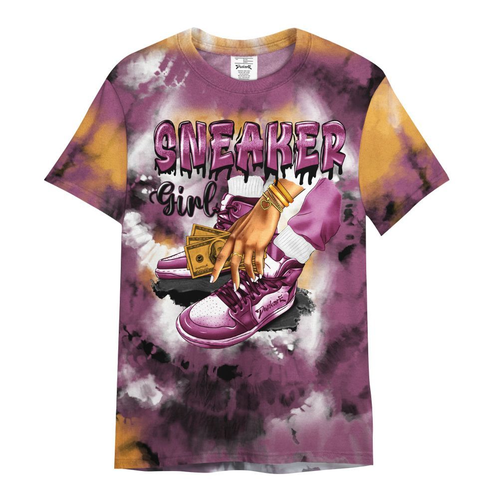 Shirt To Match High OG Brotherhood 1s - SNEAKER Girl Money Drip Tie Dye All Over Print