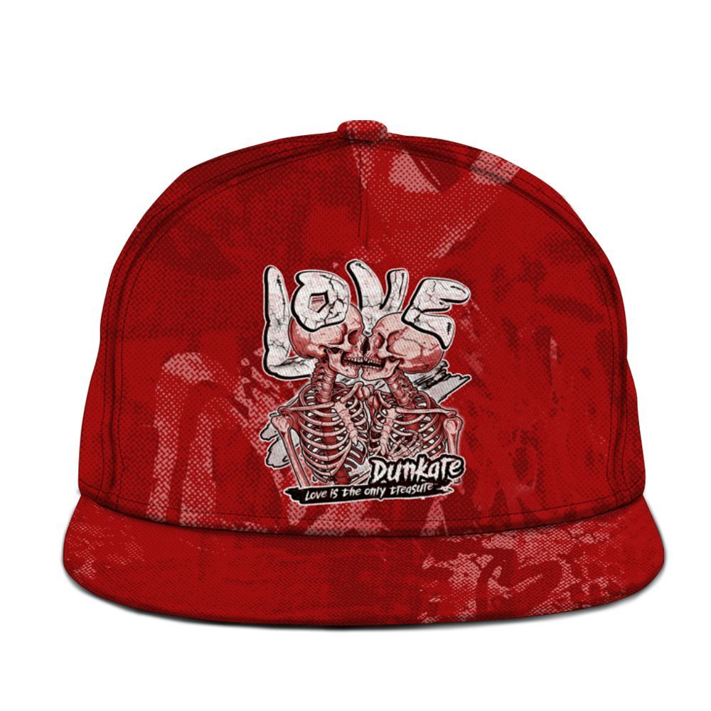 Snapback To Match Red Taxi 12s - Skull Love Graphic