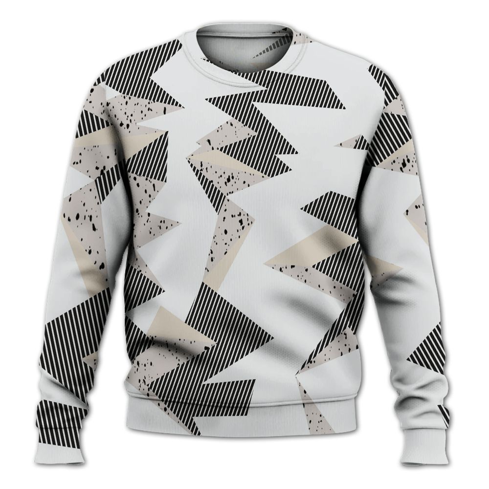 Sweatshirt To Match Retro Reverse Metallic 5s - Geometric Camouflage Pattern All Over Print