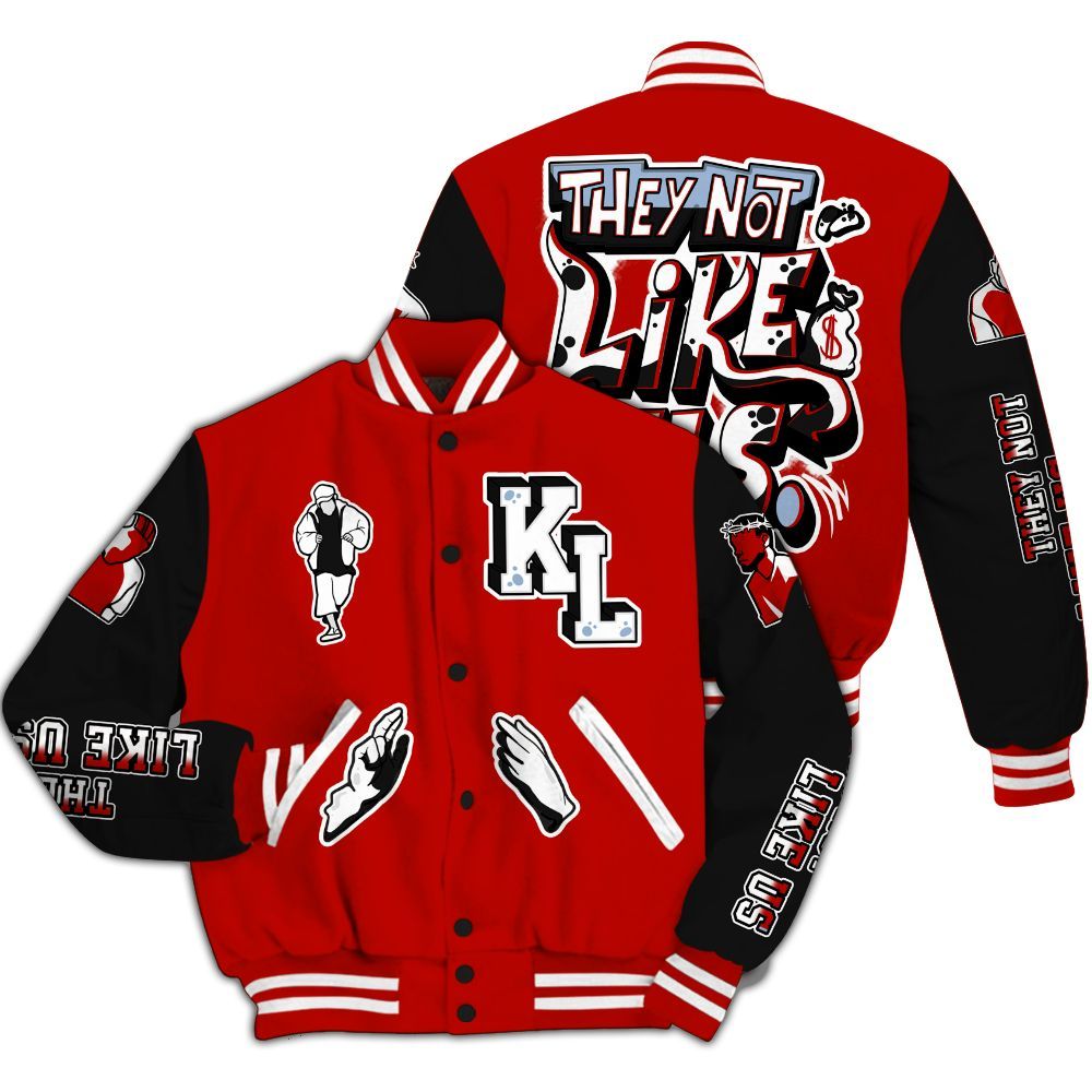Varsity Jacket To Match Retro Fire Red 6s - Dislike Us All Over Print