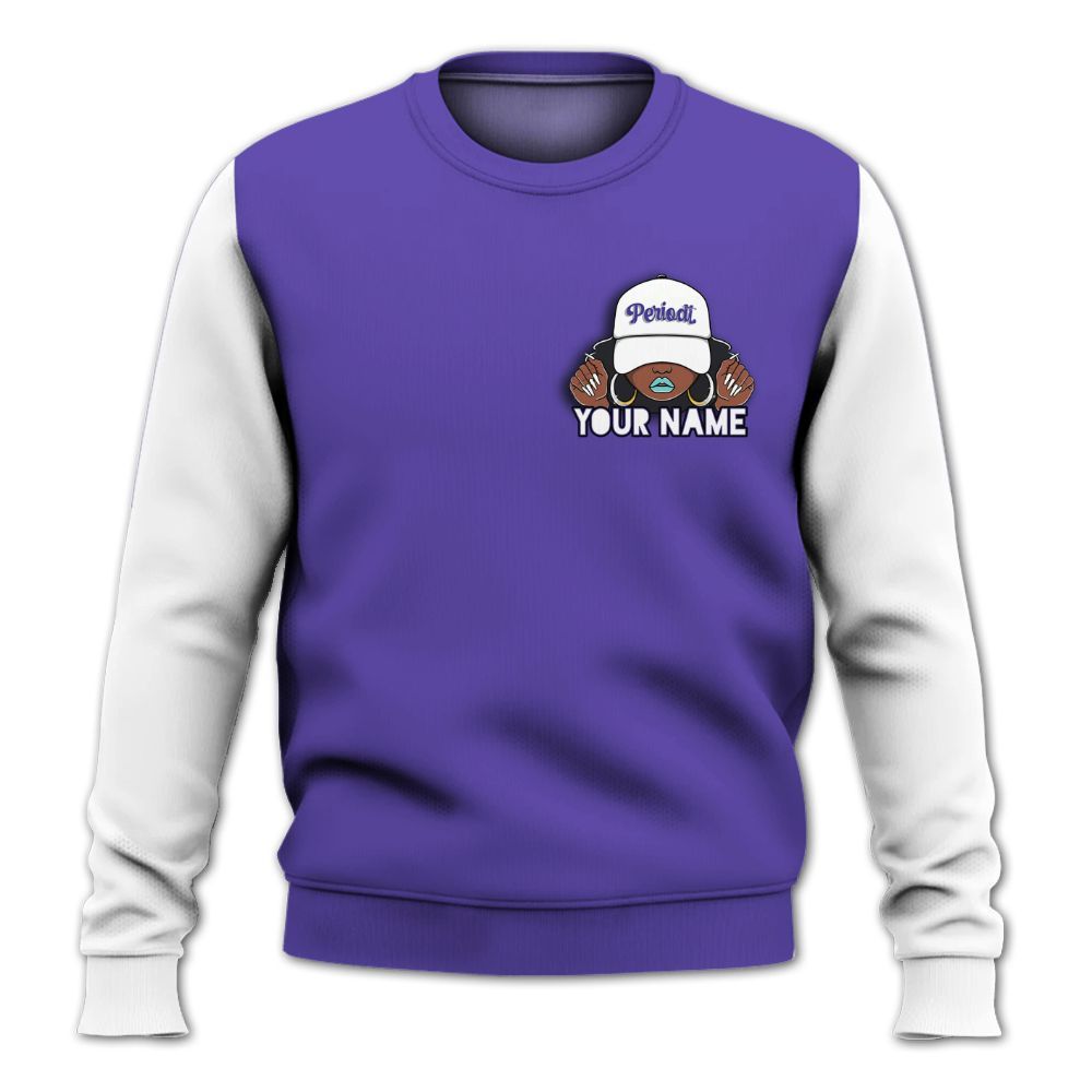 Sweatshirt To Match Low Hornets 1s - Custom Name Black Girl All Over Print