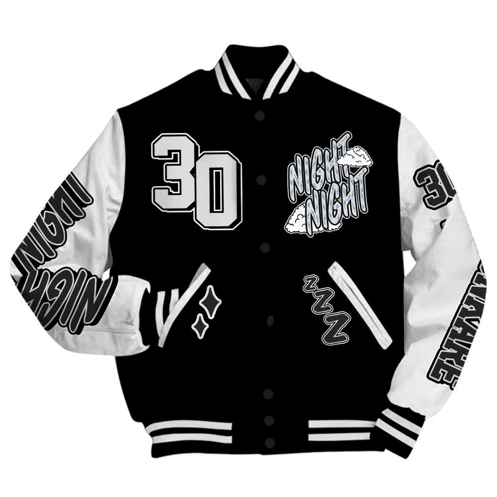 Varsity Jacket To Match Mid Space Jam 1s - Seeya Skeleton All Over Print