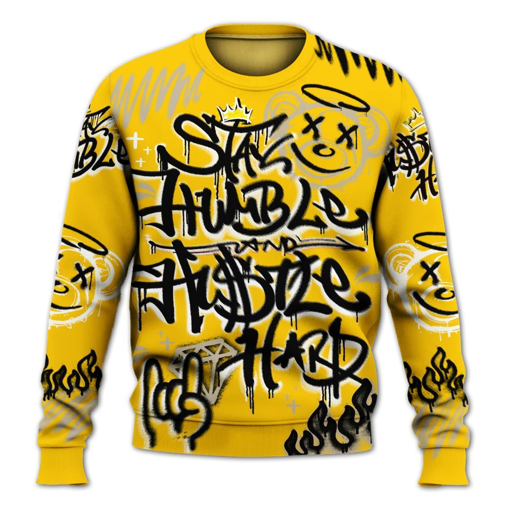 Sweatshirt To Match Vivid Sulfur 4s - Humble Drip Streetwear Graffity All Over Print