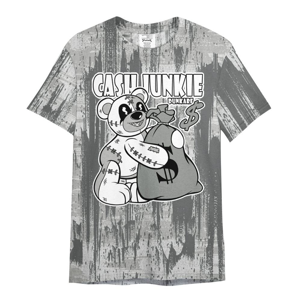 Shirt To Match Retro Wet Cement 4s - Cashs Junkie Bear Glitch Art All Over Print