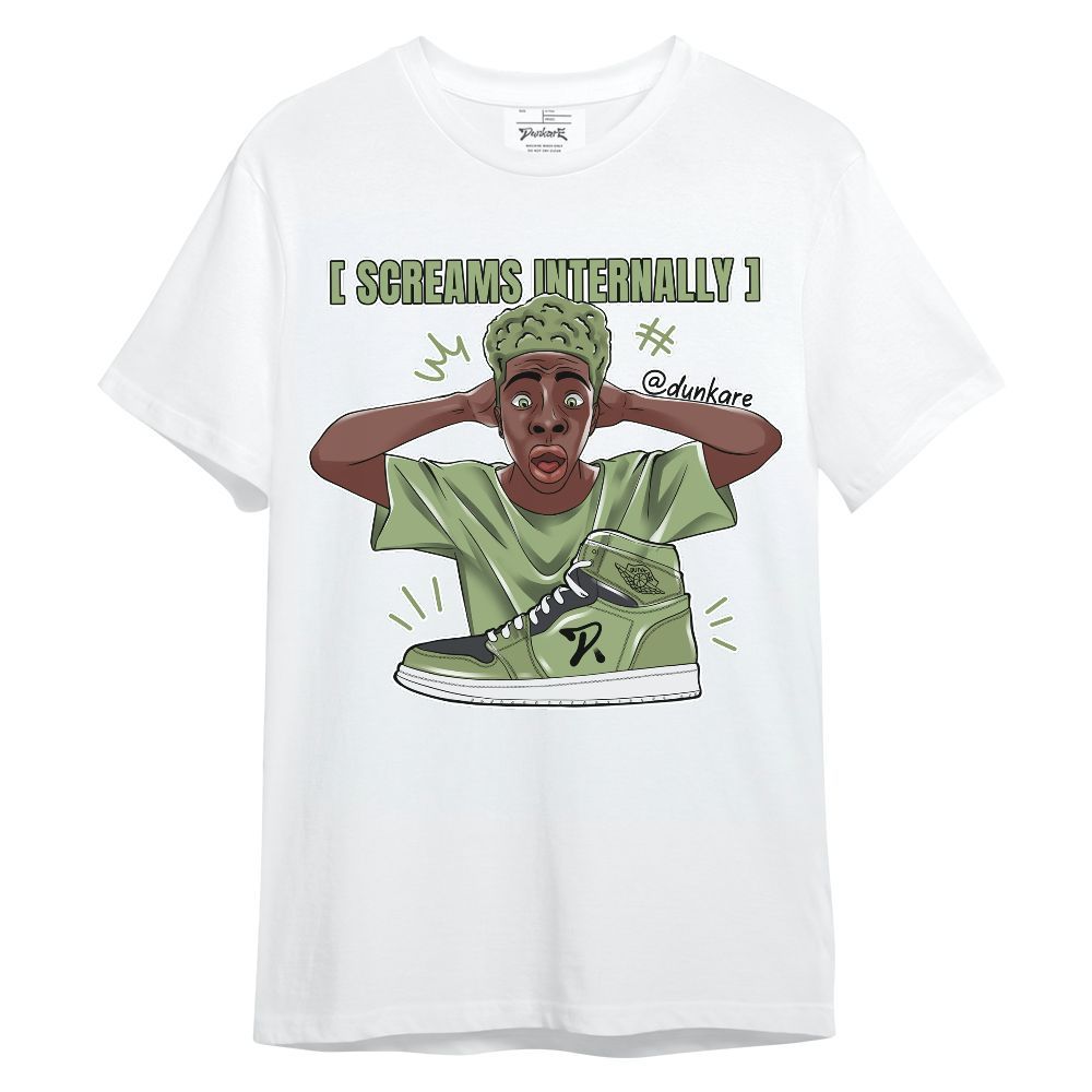 Shirt To Match Oil Green 4s - Scream Internally Unisex Shirt