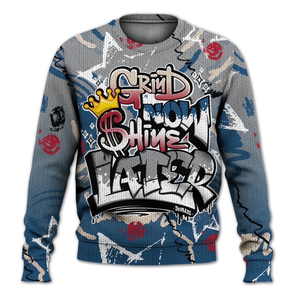 Knitted Sweater To Match Rare Air 3s - Grind Shine Later Drip