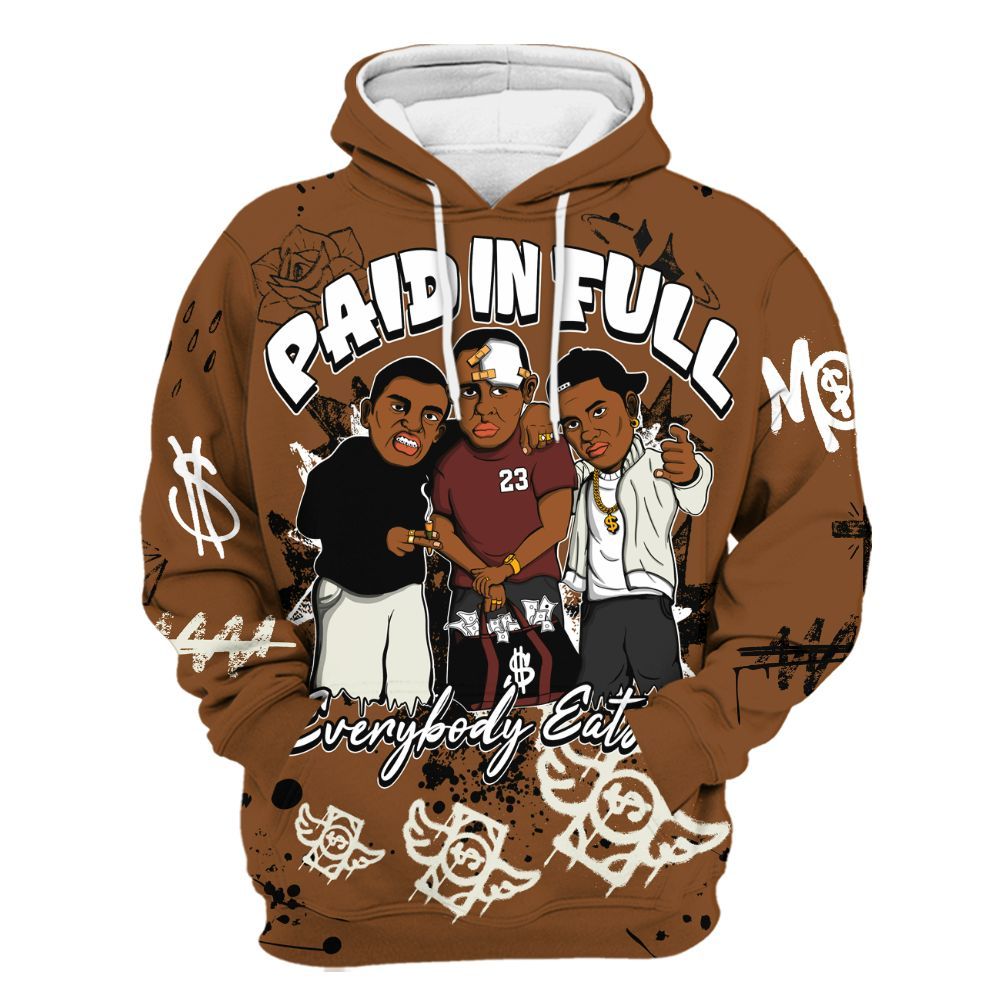 Hoodie To Match High OG Love The Game 1s - Everybody Paid In Full Crayon All Over Print