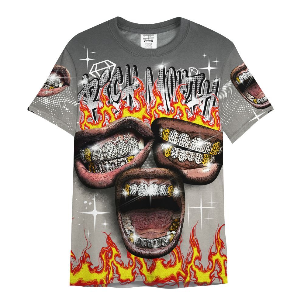 Shirt To Match Dunk Low Appears Oreo - Rich Mouth Fire Rap Retro 90s All Over Print