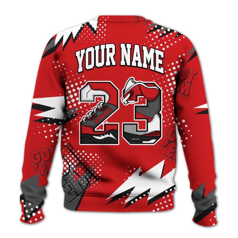 Sweatshirt To Match Low Bred 11s - Custom Name Number 23 5s All Over Print