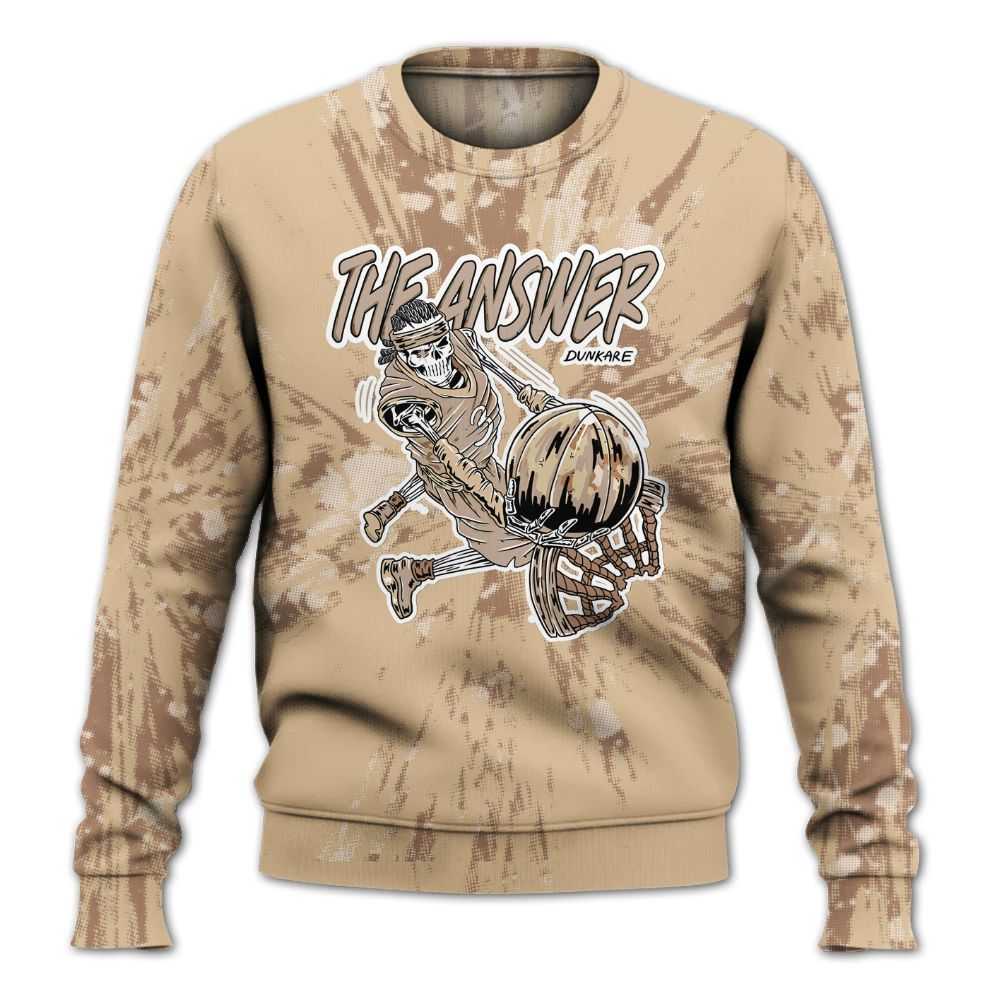 Sweatshirt To Match Desert Camo 3s - The Answer Skeleton Luxury All Over Print
