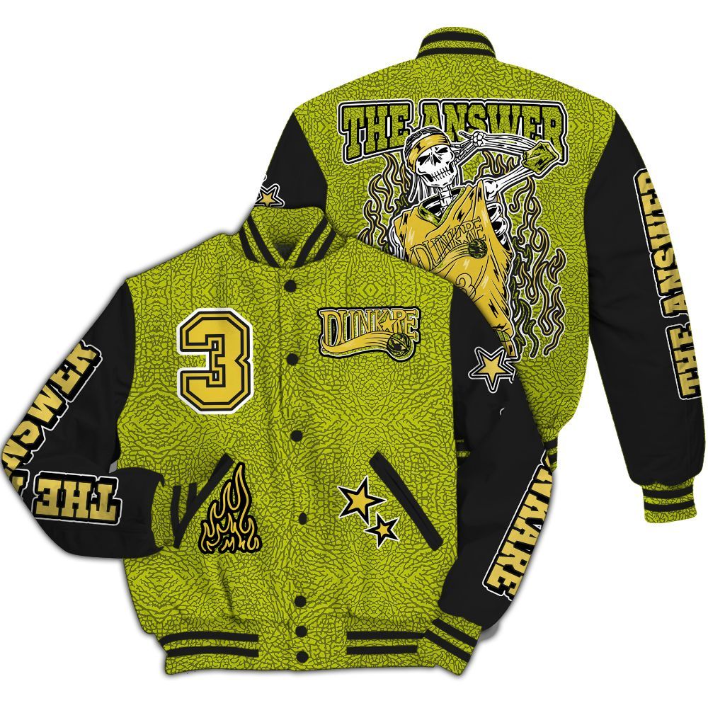 Varsity Jacket To Match Dunk Low QS Halloween Skull - Allen Answer Skeleton All Over Print