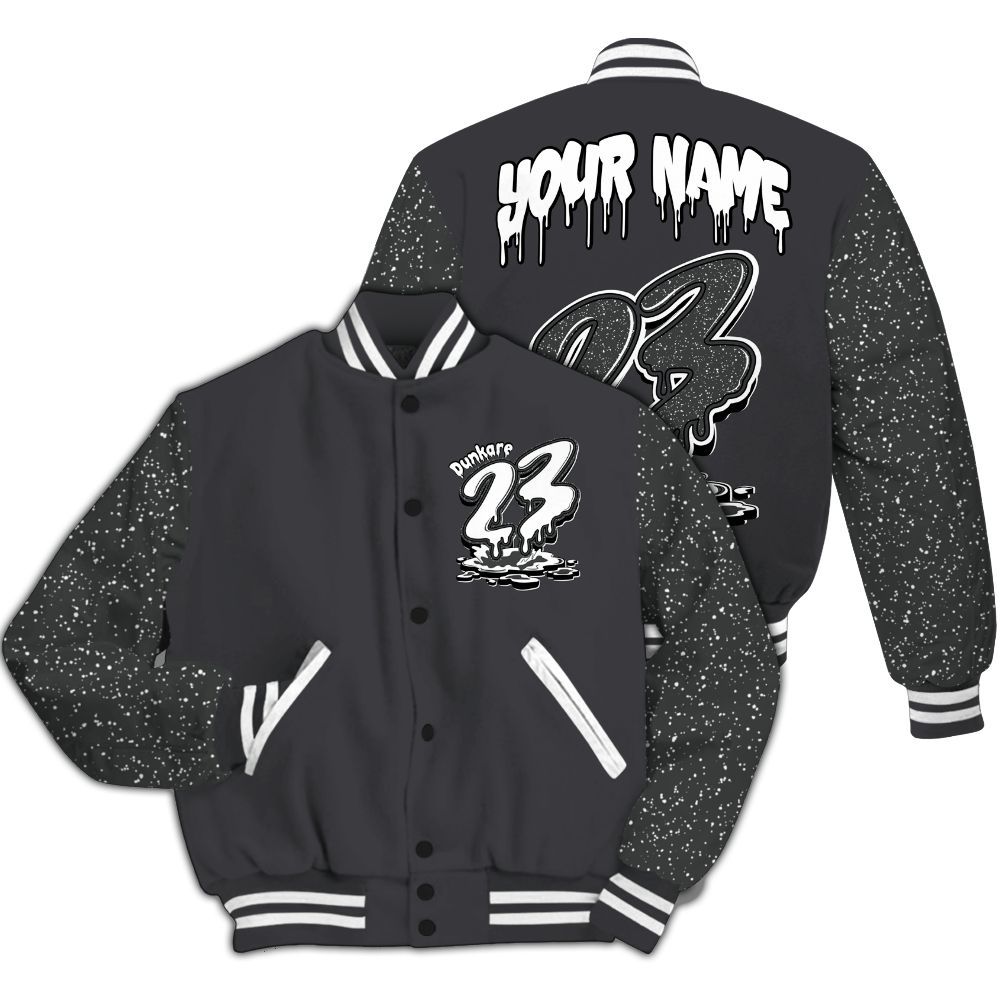 Varsity Jacket To Match Fear 4s - Custom Name 23 Drip All Over Print