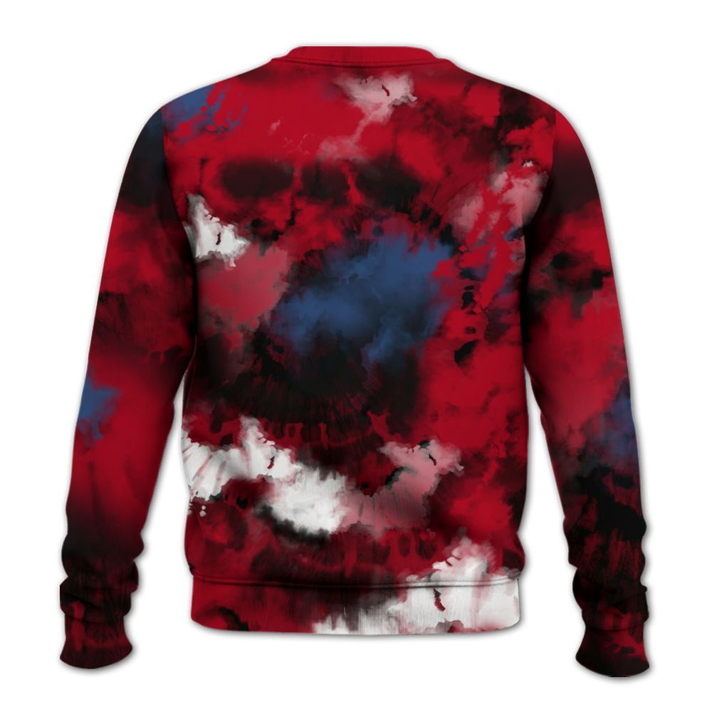 Sweatshirt To Match Air Griffey Max Black Red Navy Blue 1s - God Blessed Tie Dye All Over Print