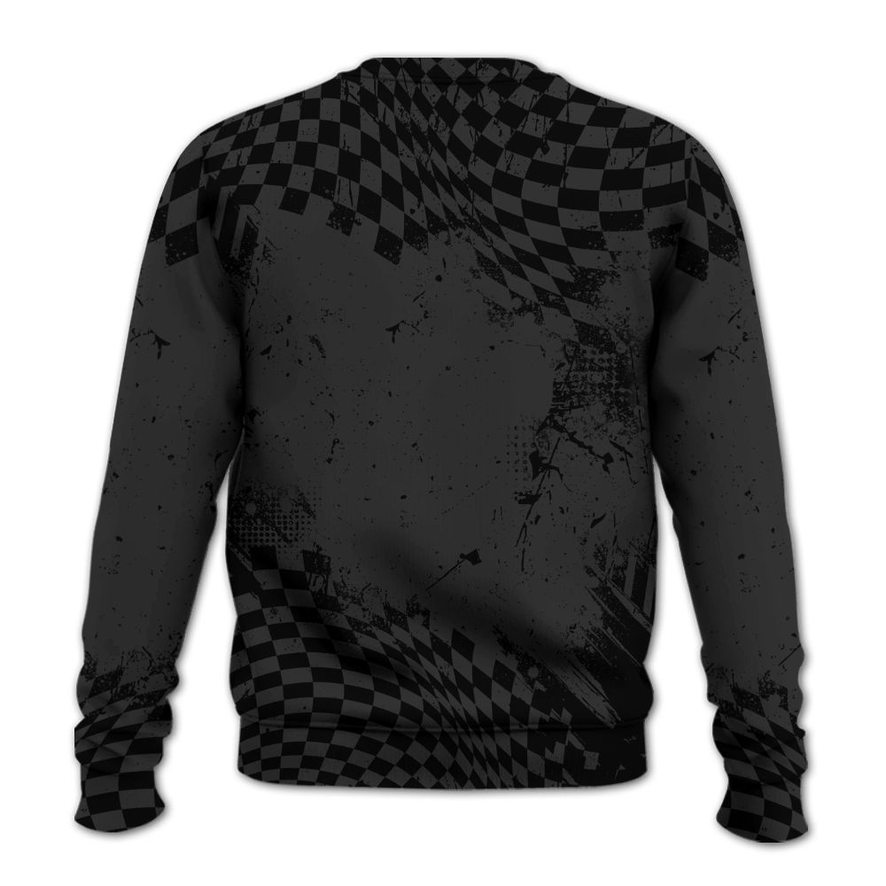 Sweatshirt To Match White Thunder 4s - Hustle Hard Monkey All Over Print