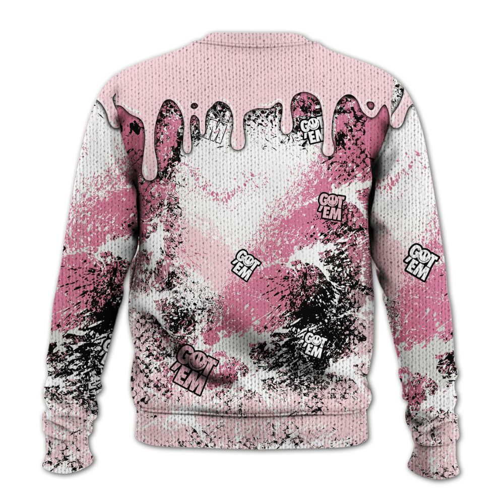 Sweater To Match GS Pearl Pink 12s Shirt, Dripping 23 Drip Graphic