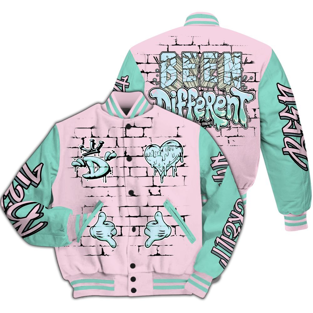 Varsity Jacket To Match Retro Easter 5s - Been Different Grunge Graffiti All Over Print