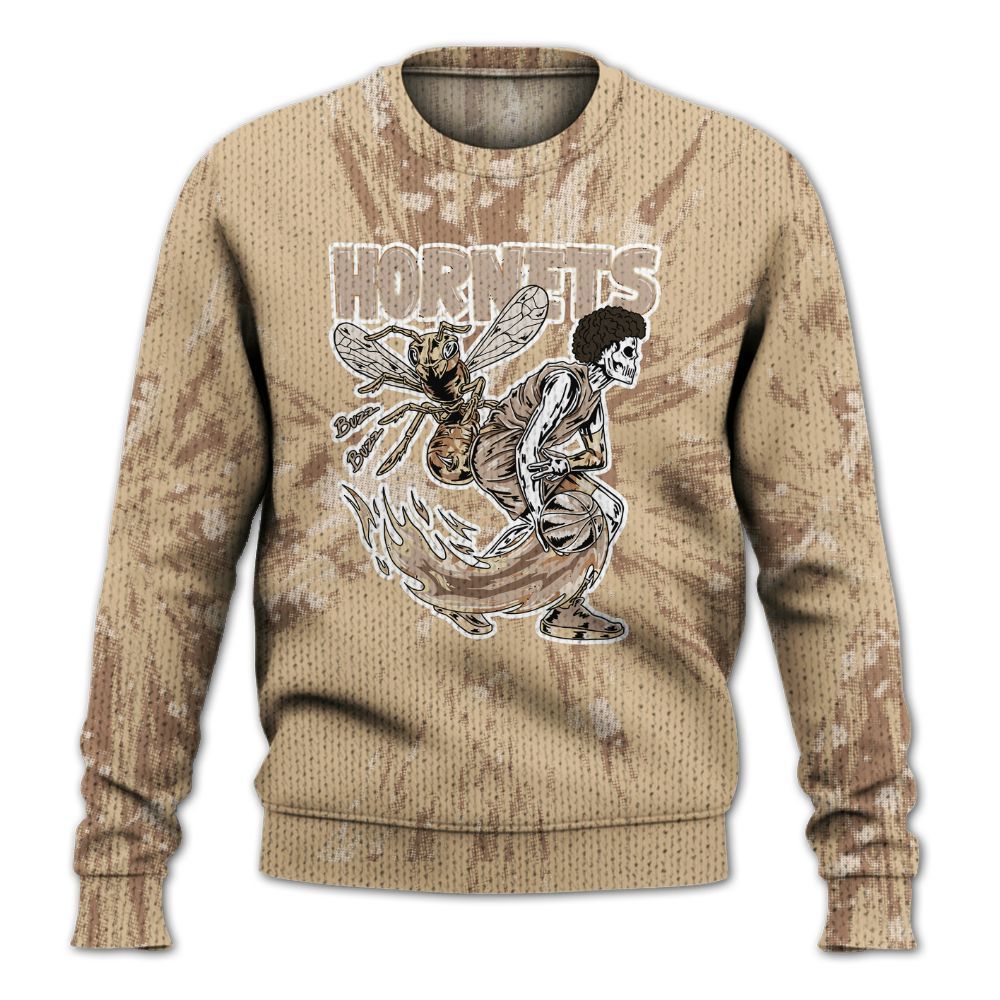 Knitted Sweater To Match Desert Camo 3s - Hornets Skeleton Luxury
