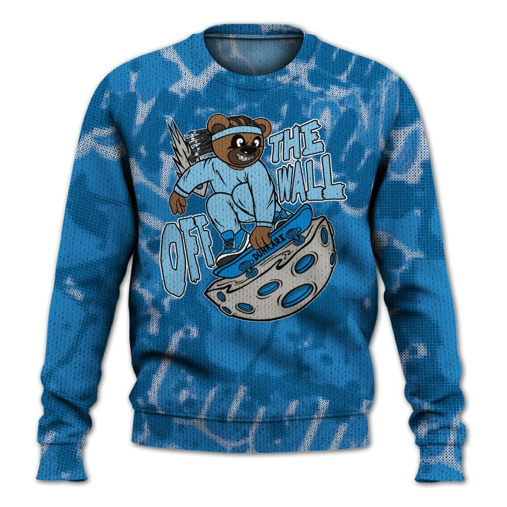 Knitted Sweater To Match Industrial Blue 4s - Quirky Bear Street