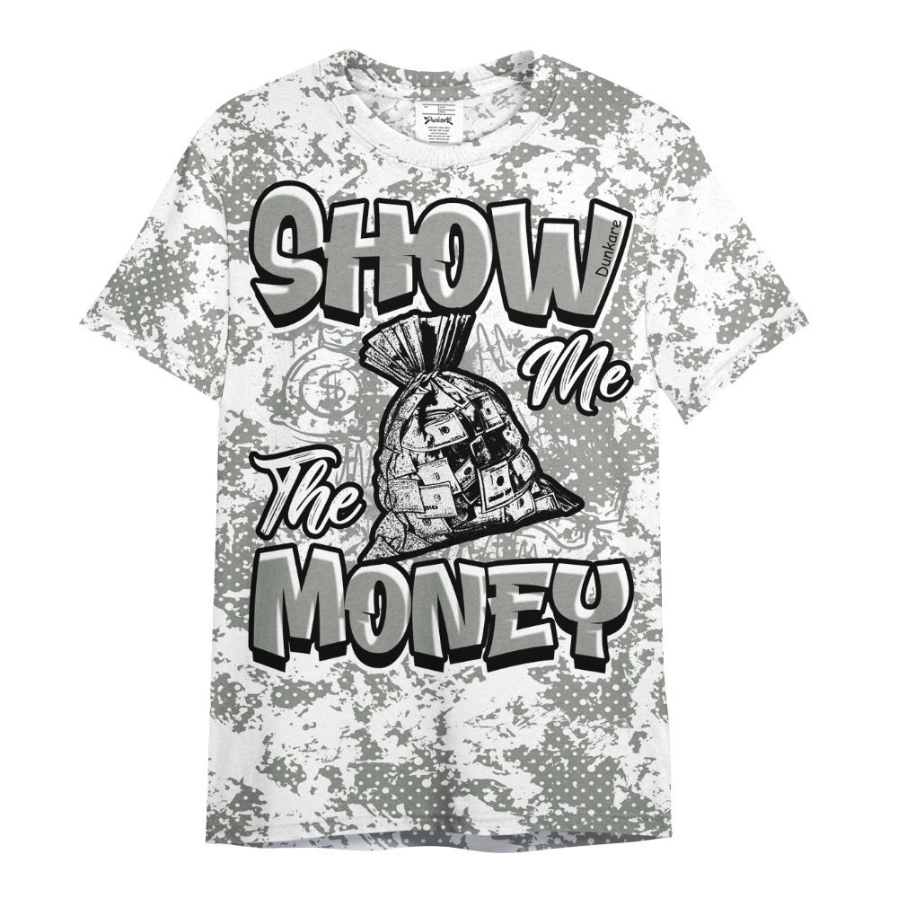 Shirt To Match Paris Cement Grey 4s - Show Me The Money Retro All Over Print