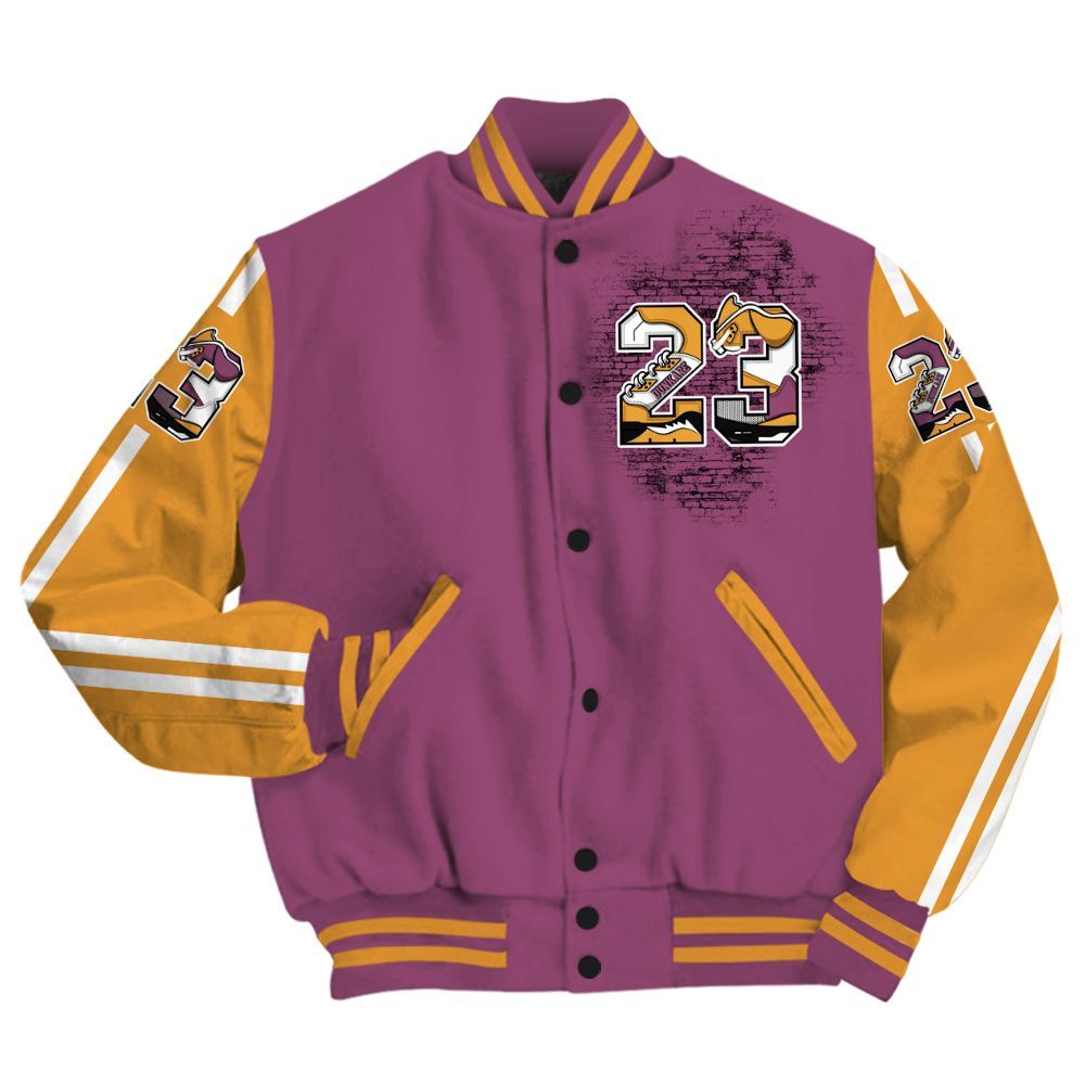 Varsity Jacket To Match High OG Brotherhood 1s - Custom Name Number 23 5s All Over Print